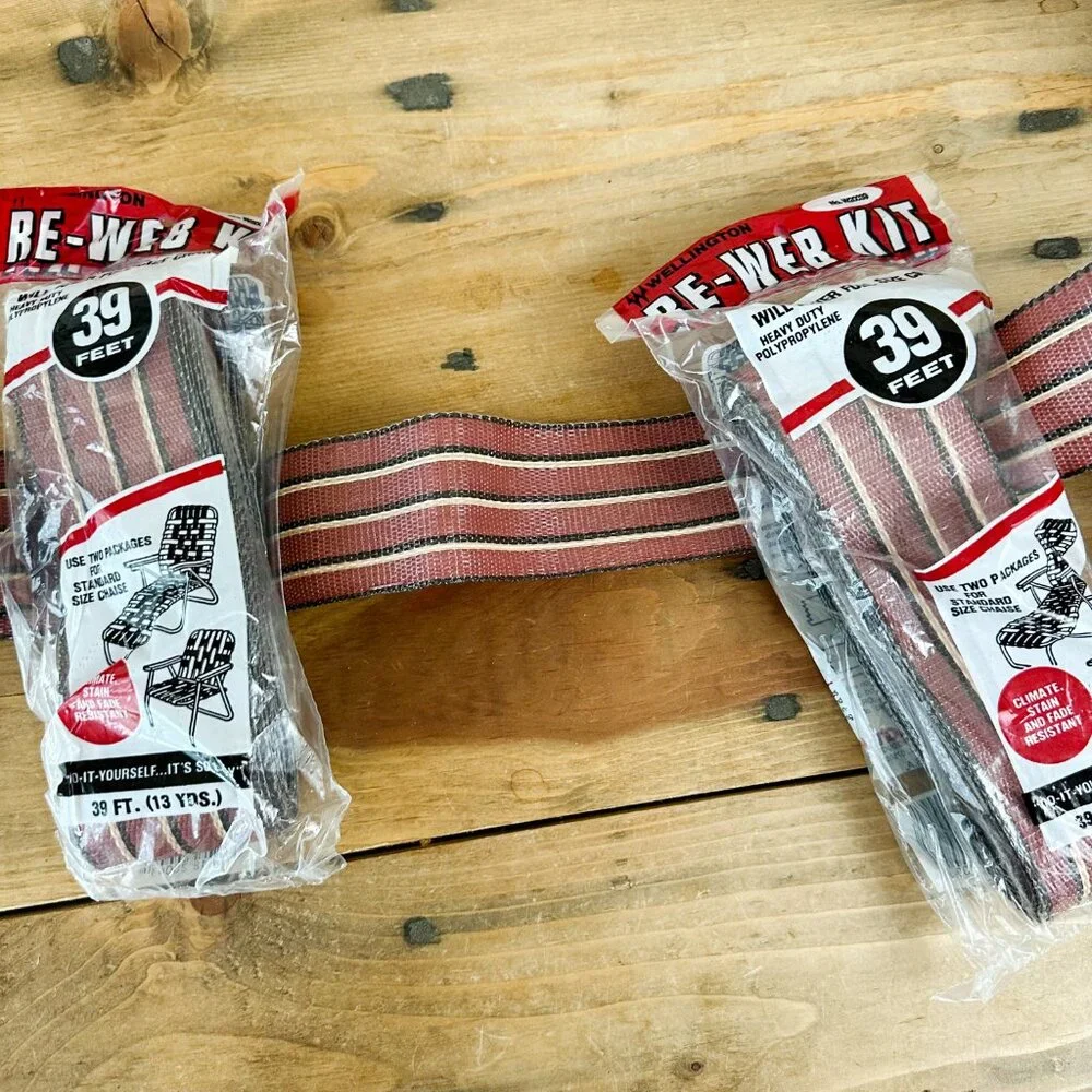Vintage Wellington‎ Chair Webbing Re-Web Kit Heavy Duty Polypropylene 39 FT